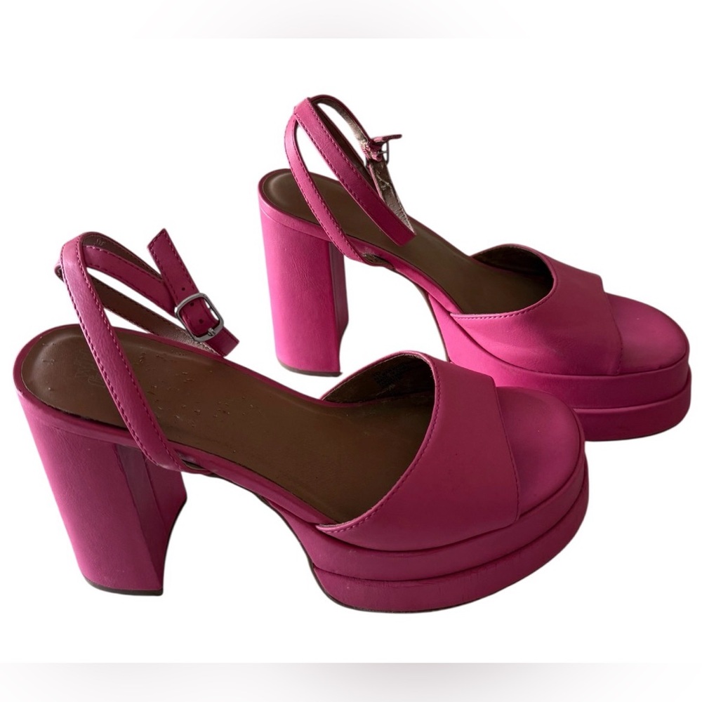Wild Fable Pink Platform Chunky Sole Open Toe Strappy Y2K Shoes sz10